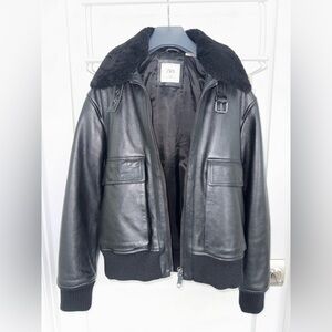 Zara Men's Black Leather Jacket